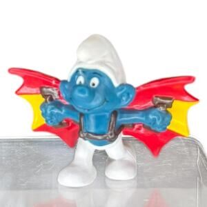 Vintage Hang Glider Smurf 20036 PVC Figurine